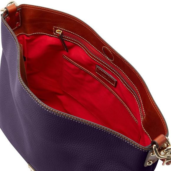 Dooney & Bourke Pebble Grain Extra Large Courtney Sac Shoulder Bag - Plum Wine - Picture 3 of 4